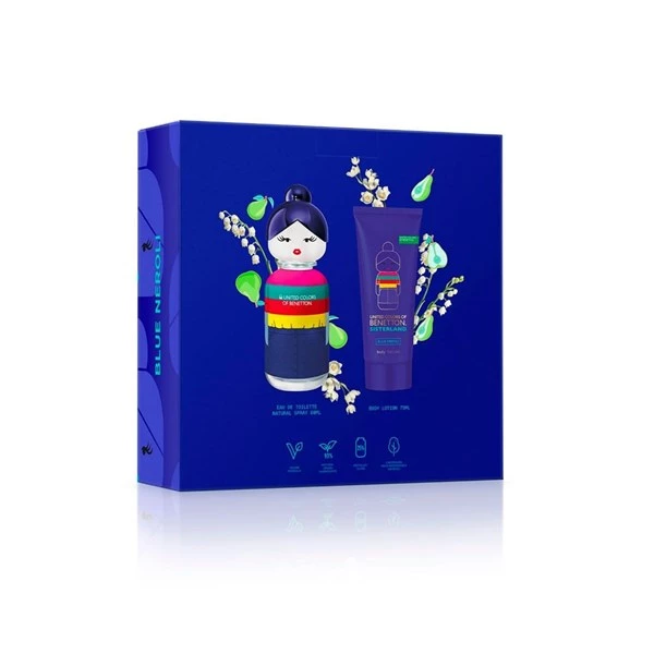 Benetton Set Sisterland Blue Neroli Edt Tamaño U alt