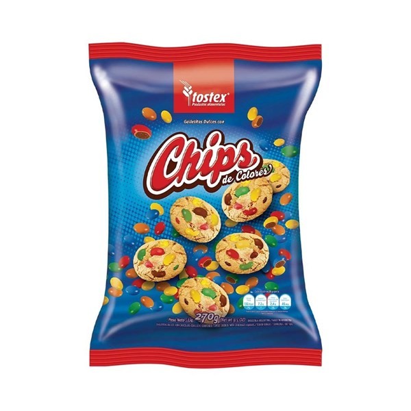 Galletas Tostex Chips Colores 270 xg #1