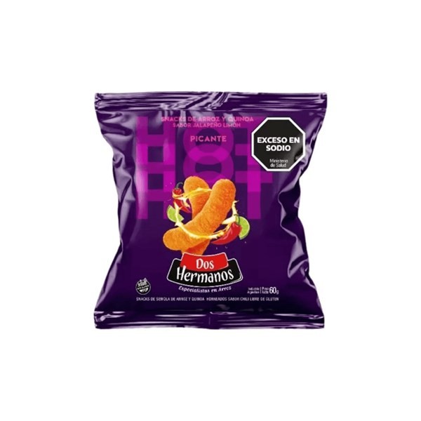 Snacks Dos Hermanos Sabor Jalapeño Y Limón 60 grs #1