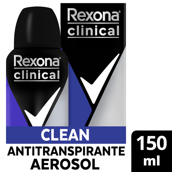 Desodorante Antitranspirante Rexona Clinical Men en Aerosol x 150 ml