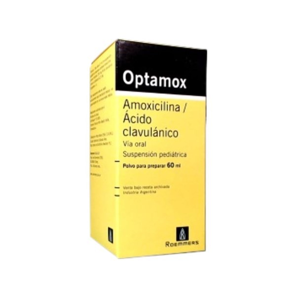 Roemmers Optamox Amoxicilina + Ácido Clavulánico 250 Mg Suspensión x 60 ml #1