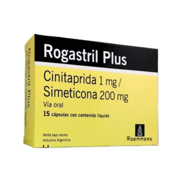 Roemmers Rogastril Plus Cinitaprida + Simeticona x 15 Cáps
