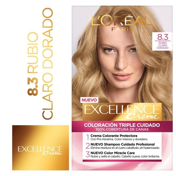 Excellence Kit Coloracion 8.3 Rubio Claro Dorado #1