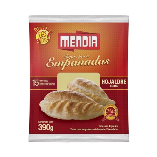 Tapas Para Empanadas Mendia Hojaldre 15 U.