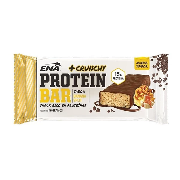 Ena Barra Protein Bar Banana Split + Crunchy (16 Barras)