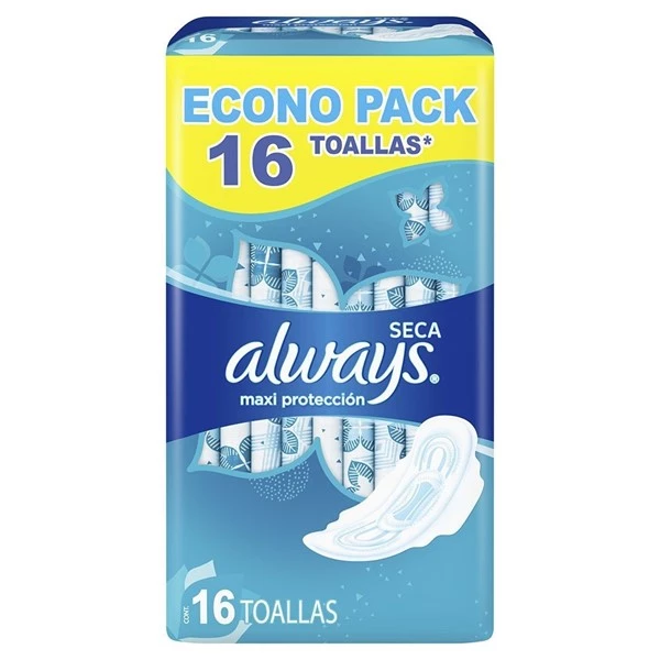Always Toallas Femeninas Seca Con Alas 16 Unidades alt