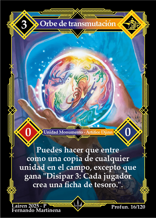 016 Orbe De Transmutacion - Coste 3
