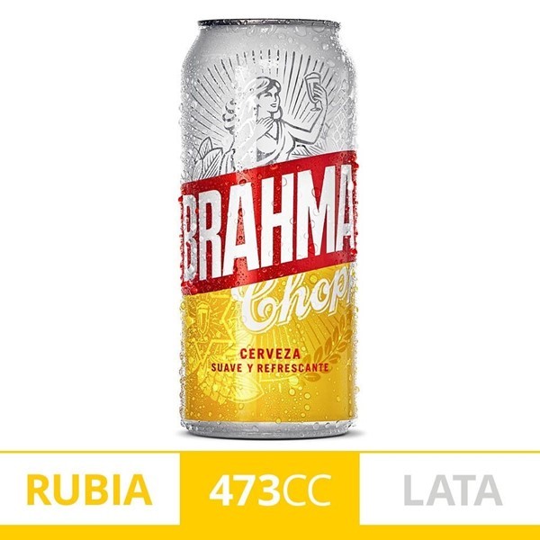 Cerveza Rubia Brahma Chopp 473 Ml Lata #1