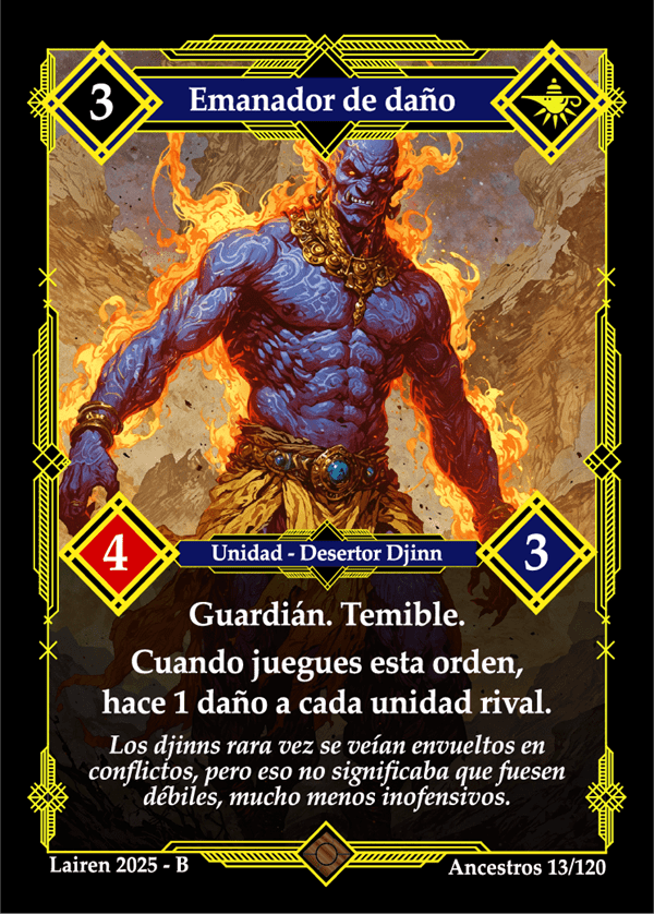 013 Emanador De Daño Precon Djinn/Soldado - Coste 3