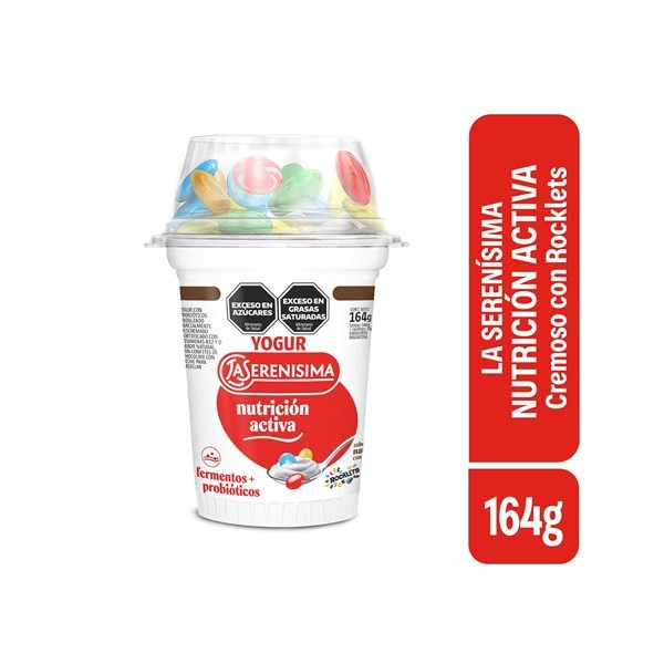 Yogur Entero Cremoso con Rocklets la Serenísima Nutrición Activa 164 Grs (Yogur 140 Grs + Cereal 24 Grs) #1