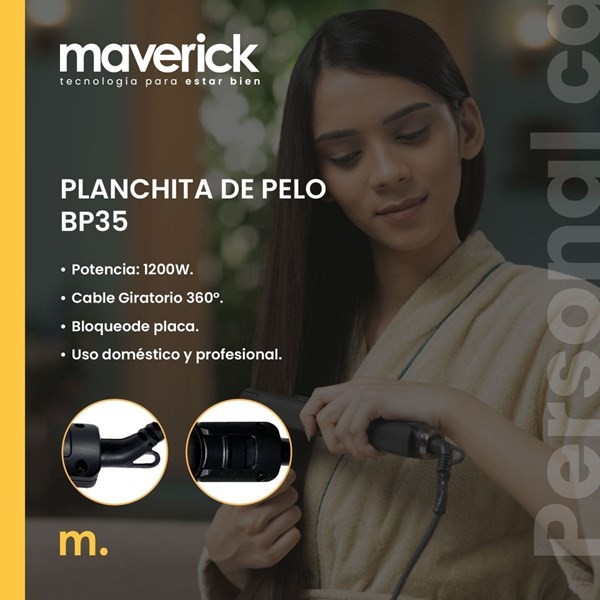 Maverick Planchita de Pelo 30W Bp35 alt