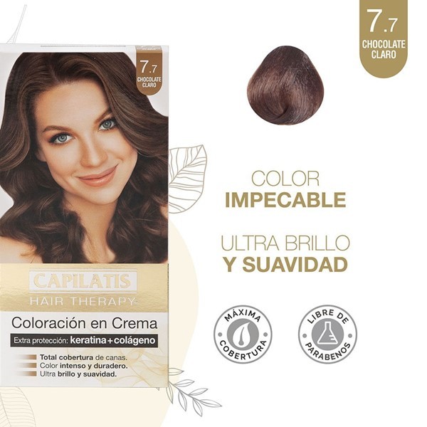 Capilatis Kit Coloración en Crema Chocolate Claro N°7.7 alt