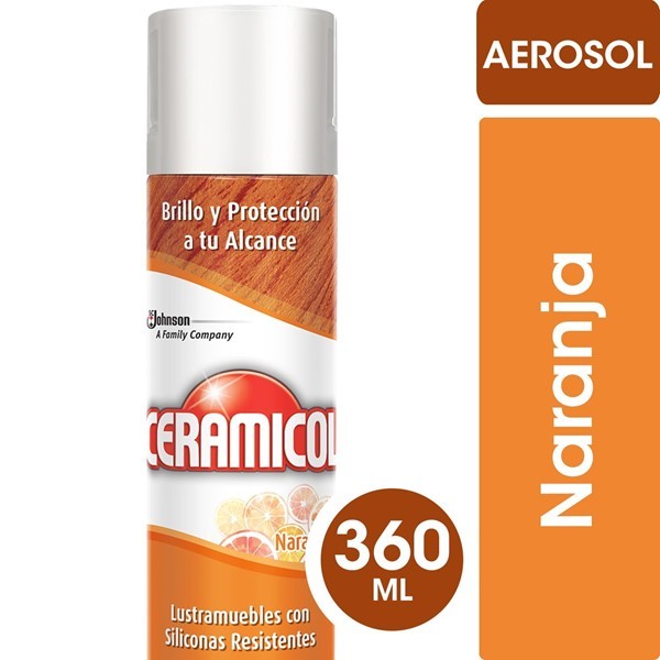 Ceramicol Lustramuebles Aerosol Naranja 360 ml alt