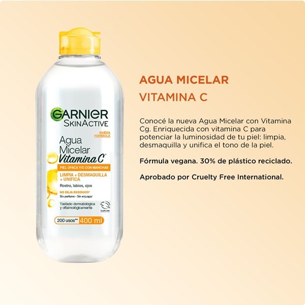 Garnier Agua Micelar Vitamina C 400 ml alt