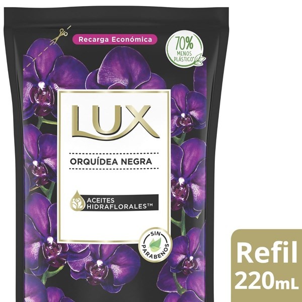 Lux Jabon Liquido Orquidea Negra Respuesto 220 ml #1