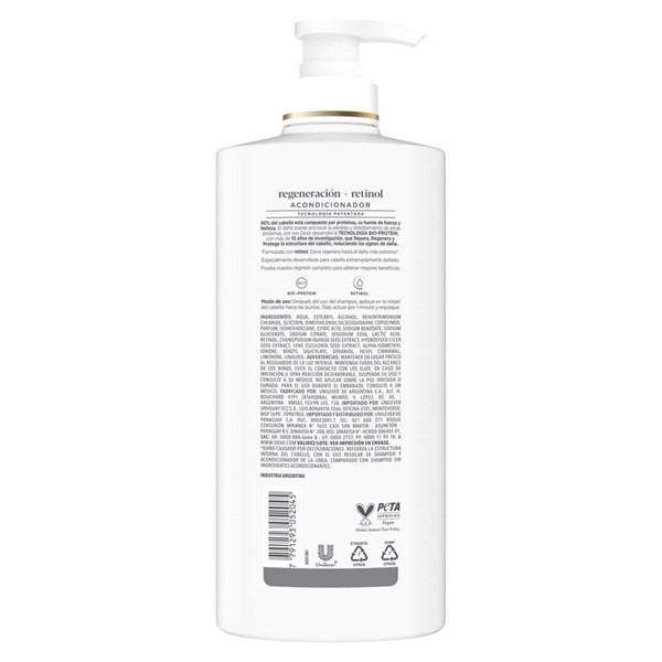 Dove Acondicionador Regeneración + Retinol 650 ml alt