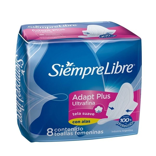 Siempre Libre Toallitas Femeninas Ultra Fina Con Alas (8 Unidades) alt