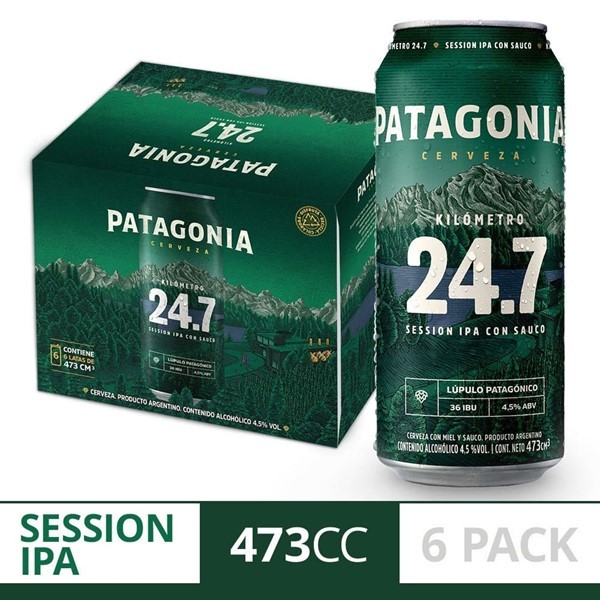 Cerveza Patagonia Ipa 24.7 Six Pack 473 Cc #1