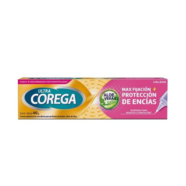 Adhesivos para Prótesis Dentales Ultra Corega Proteccion de Encias  40 g