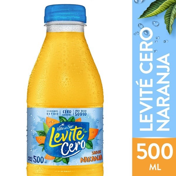 Levite Agua Saborizada Villa Del Sur Naranja Cero Sin Gas 500 ml #1