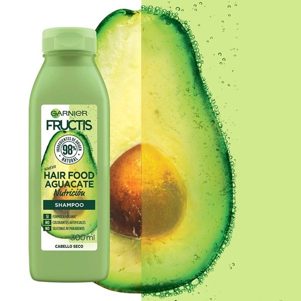 Garnier Fructis Shampoo Nutrición Hair Food Palta Aguacate 300ml alt