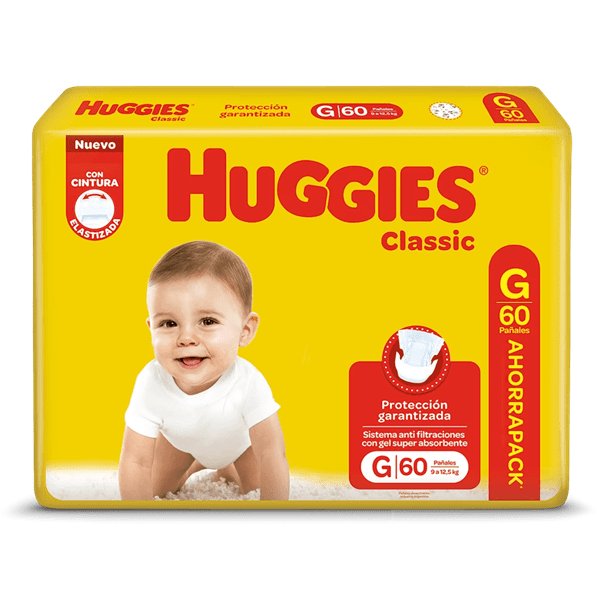 Huggies Pañales Classic Talle G - 60 Unidades #1