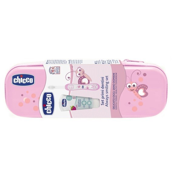 Chicco Set de Higiene Bucal Rosa + 12 meses alt