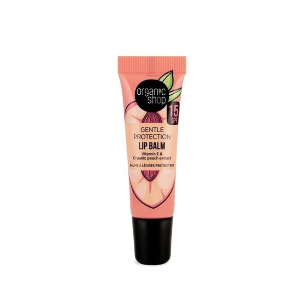 Organic Shop Bálsamo Labial Con Vitamina E & Durazno Fps 15 tamaño 10 ml