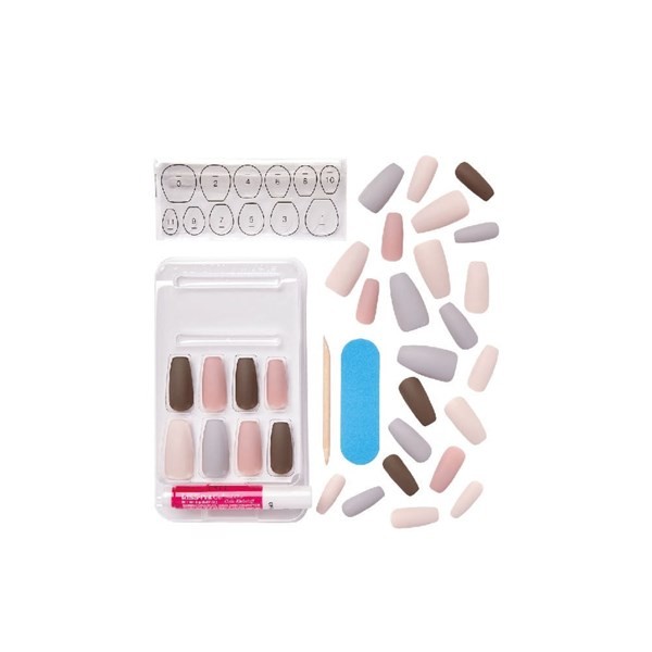 Impress Uñas Postizas Kiss Voguish Fantasy Glue-On Nails Chillout alt