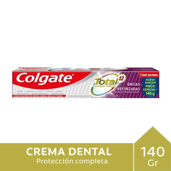 Colgate Crema Dental Total 12 Encias Reforzadas 140 gr