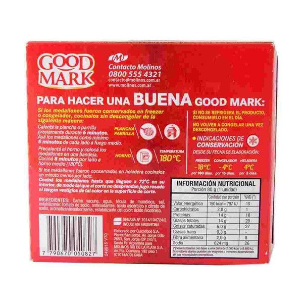 Hamburguesas Good Mark De Carne 4 U- 320 Gr alt