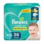 Pañal Pampers Confort Sec Hipoalergénico Hiperpack Xg #1