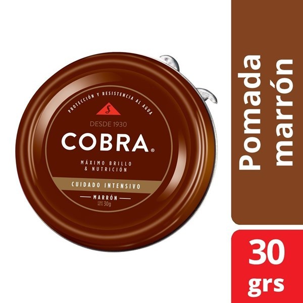 Pomada Cobra Para Calzado Marron Militar Lata 30 G