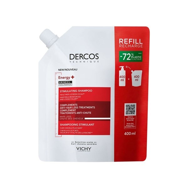 Vichy Shampoo Dercos Energy Estimulante Anticaida Refill 400 ml