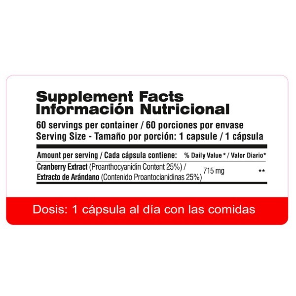 Extracto De Arándano Rojo  Qualivits | 715 mg | 60 Cápsulas alt