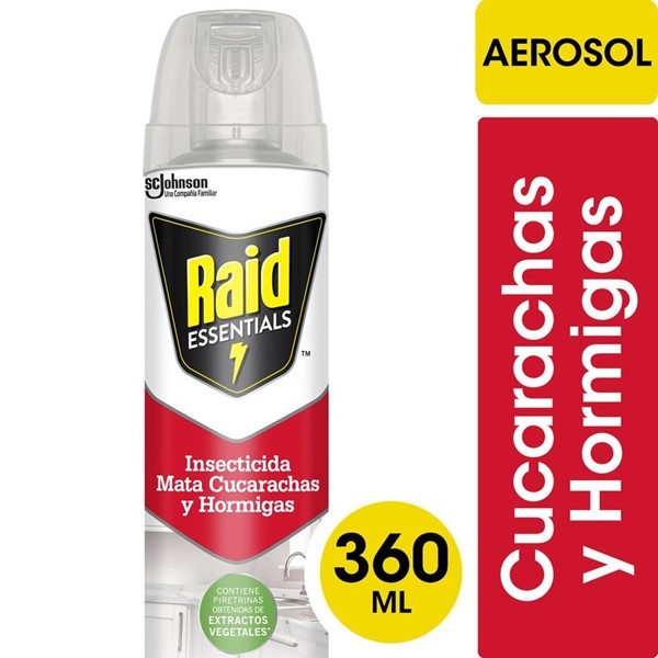 Insecticida Raid Essentials Mata Cucarachas Y Hormigas En Aerosol 280gr #1 Insecticida Raid Essentials Mata Cucarachas Y Hormigas En Aerosol 280gr #1