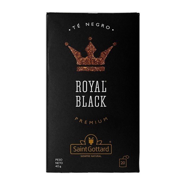 Té Negro Saint Gottard Royal Black X 20 Saquitos