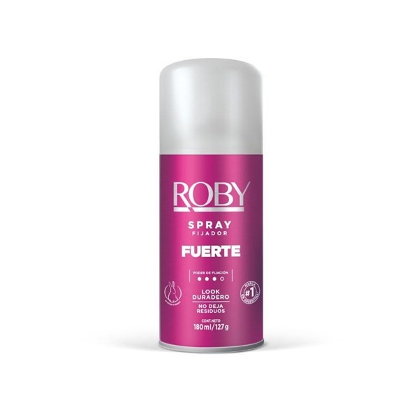 Spray Fijador Para Cabello Fuerte Roby Nutre Fija 180 ml #1