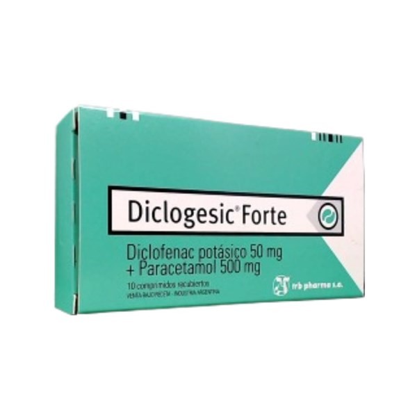 Trb-Pharma Diclogesic Forte Diclofenac Potásico + Paracetamol 50 / 500 Mg x 10 Comp #1