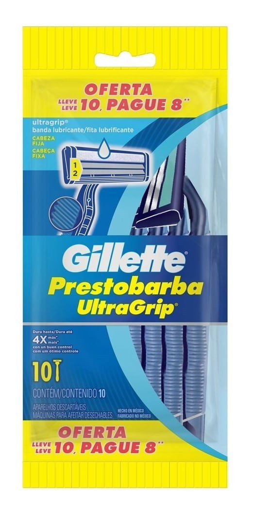Gillette Máquinas de Afeitar Prestobarba Ultragrip 10 un #1