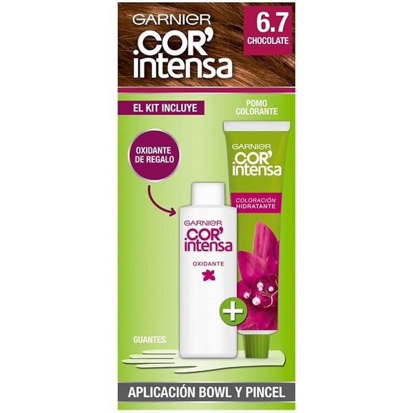 KIT TINTURA NUTRISSE COR INTENSA COLOR 6.7 RUBIO OSCURO CHOCOLATE alt