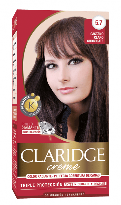 Claridge Kit Coloración Permanente Creme N° 5.7 Castaño Claro Chocolate #1