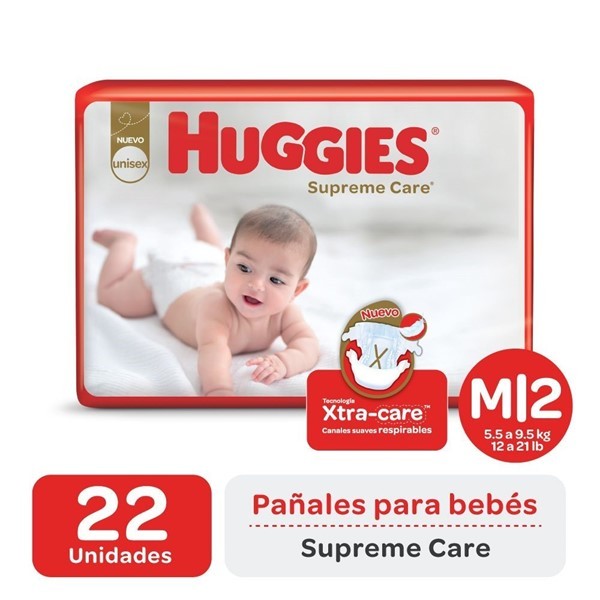 Huggies Pañales Supreme Care m (22 Unidades) alt