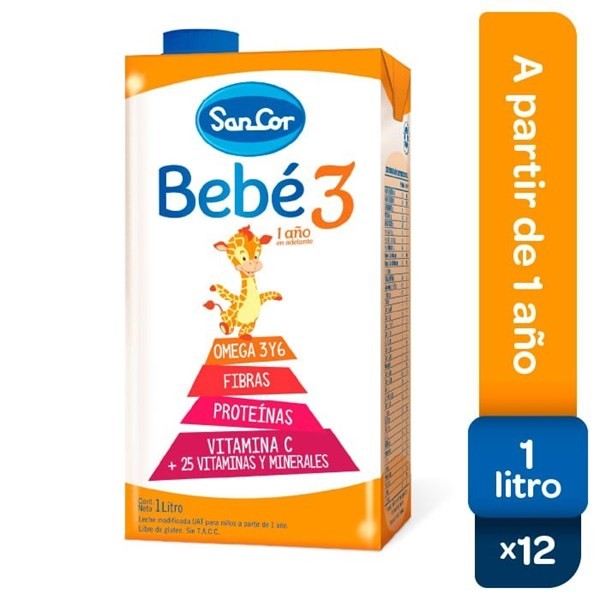 Sancor Bebe Combo Leche Infantil Etapa 3 1 lt (12 Unidades) #1