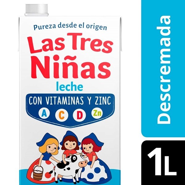 Leche 0uat Vitam/zinc Las Tres Niñas 1l