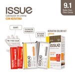 Issue Kit Tintura en Crema Keratin Color 9.1 Rubio Muy Claro Ceniza Intenso #5