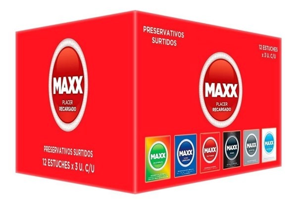 Maxx Mixta Preservativos Pack 12 Cajas x 3 Unidades Variedad