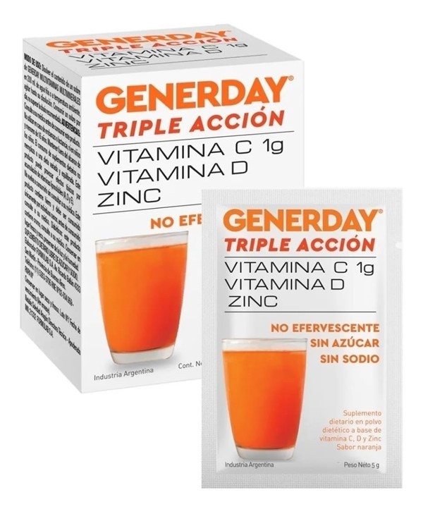 Generday Triple Acción Vitamina C D Y Zinc x 10 Sobres Unico #1