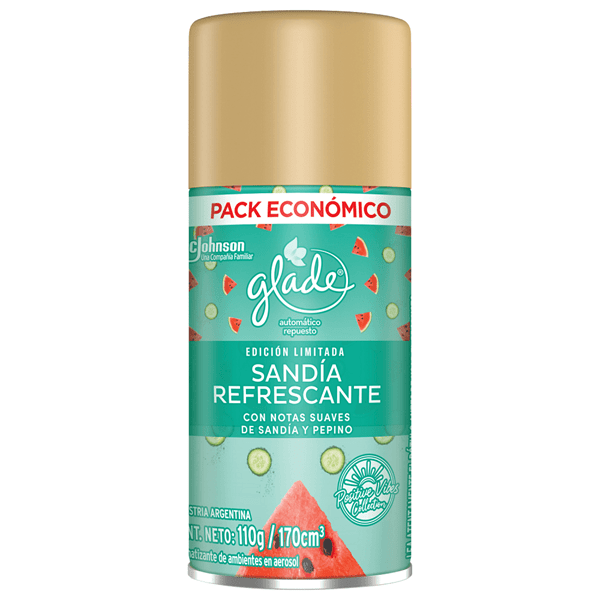 Aromatizante de Ambientes Automático Glade Sandía Refrescante Repuesto x 170 ml #1