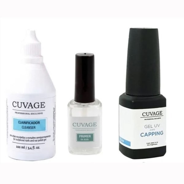 Cuvage Esmalte Gel Uv Capping Clear Set U #1